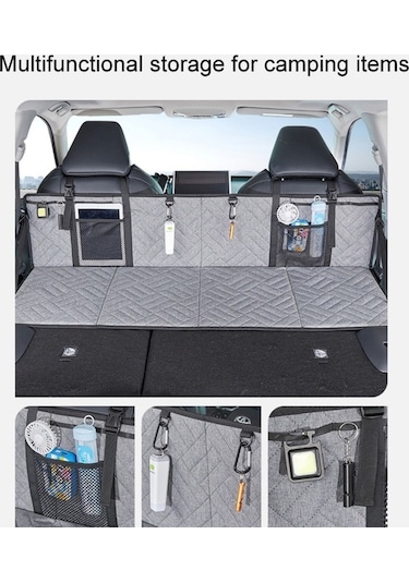 Sones Tesla İçin Araba Kamp Yatağı Katlanır Tahta Suv Arka Sıra Uzatma Kartı, Renk: Gri