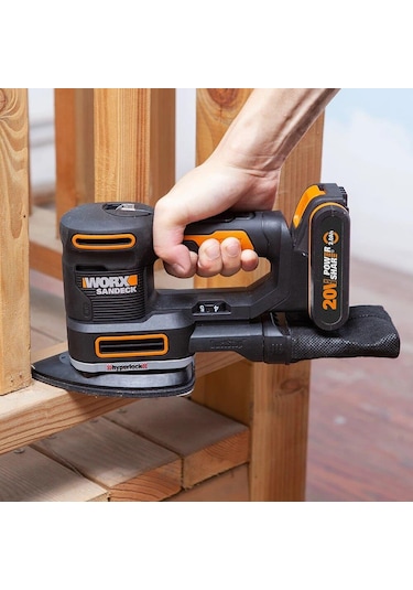 Worx WX820 20 V 2.0 Ah Li-ion Profesyonel Devir Ayarlı Çok Amaçlı Şarjlı Zımpara