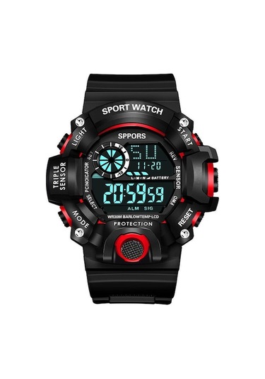 Yingfu Kahverengi Dijital Saat Siyah Ve Kırmızı Siyah