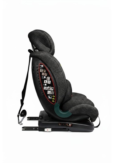 Locos 0-36 Kg 360 Derece Dönebilen İsofixli Çocuk Oto Koltuğu Siyah