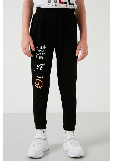 Lela Baskılı Kapüşonlu Cepli % 100 Pamuk Çocuk Unisex Çocuk Takım 5922017 Mor