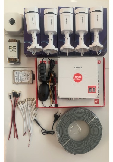 5 Kameralı Güvenlik Kamerası Seti - Gece Renkli Kdj-5s-4w-p-v1