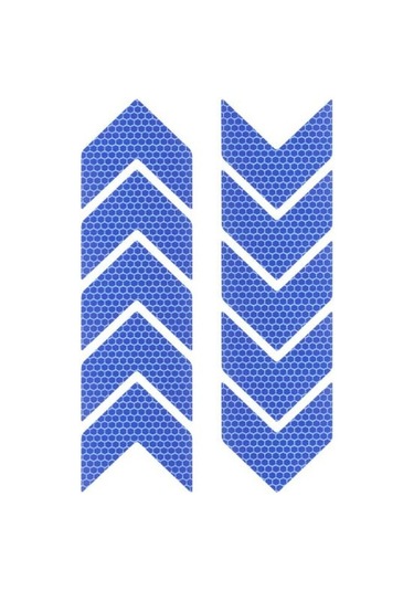 Jms Araba Aksesuarları Kendinden Yapışkanlı Koruyucu Araba Dış Gövde Yansıtıcı Etiket Bant 10 Adet Altın