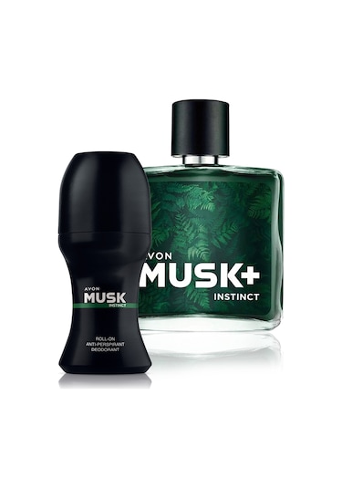 Avon Musk Instinct Erkek Parfüm EDT 75 ML + Musk Instinct Erkek Rollon 50 ML