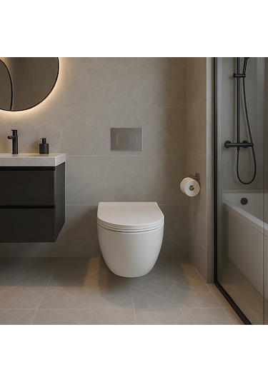 Turavit Rondo Rita Beyaz Kanalsız Açık Montaj Asma Klozet Rnd5516, Nkp Grande Yavaş Kapak Diğer