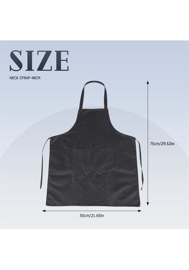 Ulzyvf Yemek Siyah Siyah Sanatları Pişirme Pişirme Önlük Ön Mutfak El Düz Cepli Ba Siyah