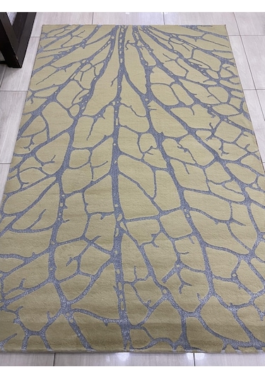 Saray Halı Vizyon 11145 Rs 150X230 Krem Gri Simli Ağaç Model 4 M2