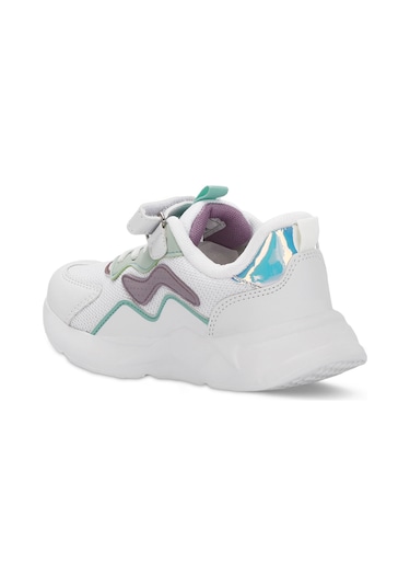 Slazenger PESO I Çocuk Cırt Cırtlı Beyaz / Lila Sneaker