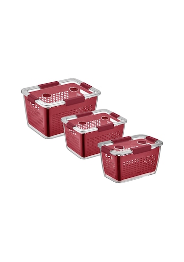 Selka Home Lavin Saklama Kabı 2-4-7 L Bordo