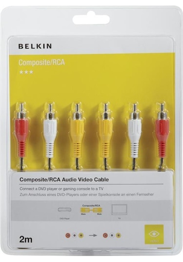 Belkin F3Y083Bf2M 3Rca 3Rca Kablo 2Metre
