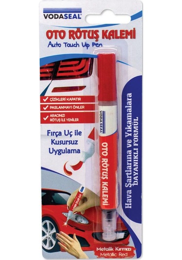 Vodaseal Fırça Uçlu Oto Rötuş Kalemi 5 Ml. - Metalik Kırmızı