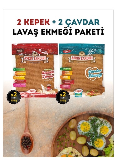Asrın Tandırı Kepekli Tandır 2 x 350 G + Çavdar Ekmeği 2 x 350 G