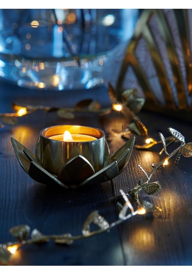Tealight Mumluk, Altın Rengi, 3 Cm Acı Kahverengi