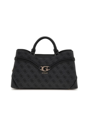 Kadın Monogram Desenli Kanat Detaylı El Çantası - Antrasit Antrasit