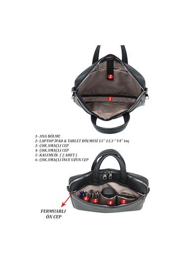 Unisex Slim Laptop Çantası 13.3" 14" İnç Macbook Uyumlu