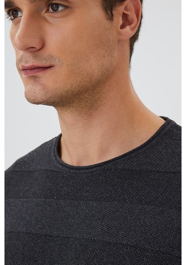 Lee Cooper Holden Erkek O Yaka Kazak Antrasit - 15459 Antrasit