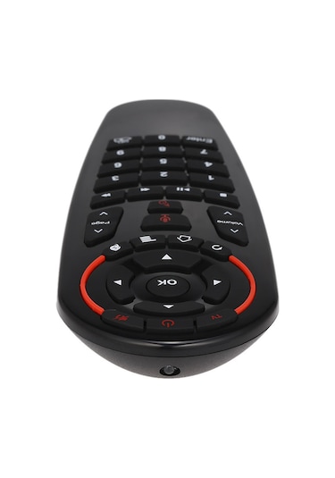Vkemall 2.4ghz Kablosuz Gyro Kumanda, Ses Kontrol Ve Ir Öğrenme Özelliği, 34 Tuşlu, Android Tv Kutusu/bilgisayar/uyarlanabilir Tv Uyumlu Pil Dahil Değil