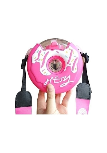 1st Try Donut Su Isıtıcısı Çocuk Kupası Öğrenci Anti-güz Kupası X95dye Pembe - Beyaz