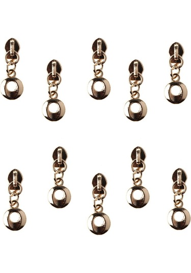 Suntek 10 Parça 3 Naylon Fermuar Çektirme Kaydırıcı Kafa Değiştirme Tamir Takımı Altın