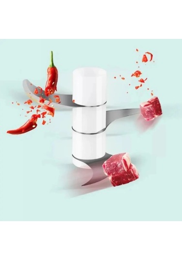 Sarımsak Ezici Taşınabilir Kıyıcı Çok Kıyma Makinesi Mini Sebze Usb Şarj Blue Fransa Mavi