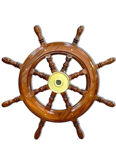 Ahşap Dümen Simidi. Tekne Dümeni. 80cm. Tipo T2 Dümen