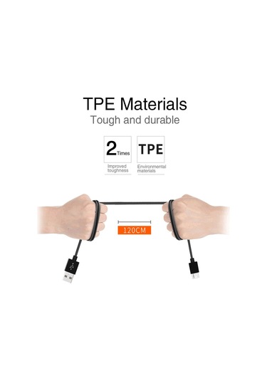 Yunboo Hızlı Şarj İçin 1 Metre Mikro Usb Kablosu - Siyah Veya Beyaz Seçenekli