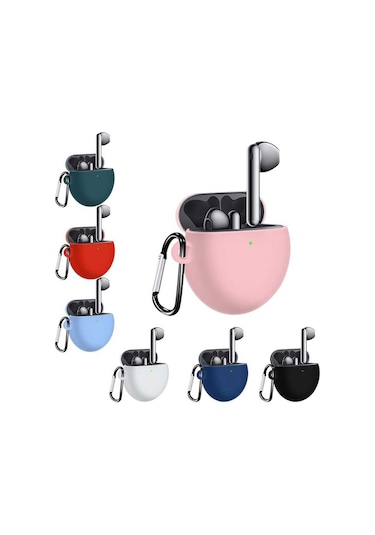 Noktaks - Freebuds 4 Uyumlu - Kılıf Darbelere Karşı Dayanıklı Koruyucu Silikon Kılıf Airbag 24 - Beyaz - T19637 Beyaz