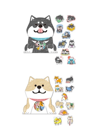 90 Küçük Çıkartma Dıy El Sanatları Shiba Inu Çok Renkli