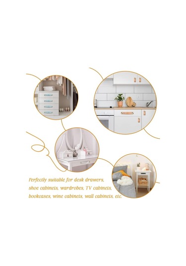 4 Adet Deri Mobilya Kulpu, Dolap Kapı Kolu Deri Çekmece Kulpu, Dolaplar İçin Antika Mobilya Kulpu, Şifonyer Koyu Kahverengi, Tek Delikli