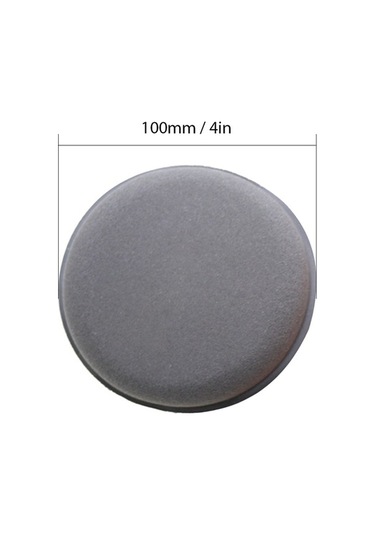 Pazly 5 Adet 4 Yuvarlak Cep Süngeri, Gri Mikrofiber Araba Bakım Ağda Pedi