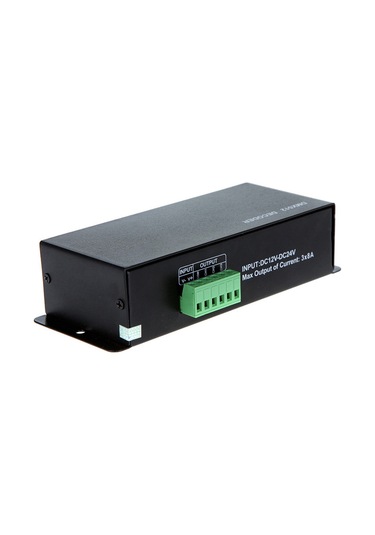 Honmex Rgb Led Şerit Kontrolörü 3 Kanal Dmx-512 Dimmer 12-24v Pwm Sinyal Metal Kasa 8a/kanal 50 Adet/kutu