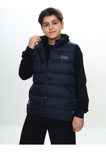 Toontoy Erkek Çocuk Göğsü Armalı Şişme Yelek Lacivert