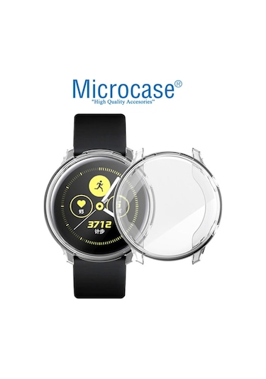 Samsung Uyumlu Watch Active 2 44 Mm Önü Kapalı Silikon Kılıf - Şeffaf