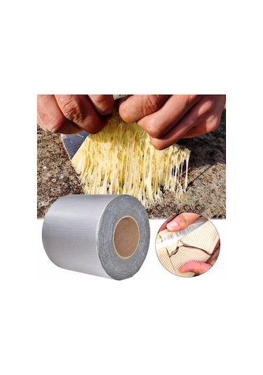 Wuvera Süper Güçlü Su Sızdırmaz Çamur Bant 48mm X 2m Tamir Çatlak Boru Bandı. Çatı Izolasyon Bandı - 48mm X 2m