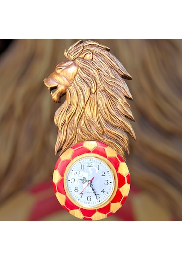 Ahşap El Oyması, Galatasaray Temalı Saatli Duvar Panosu. 01