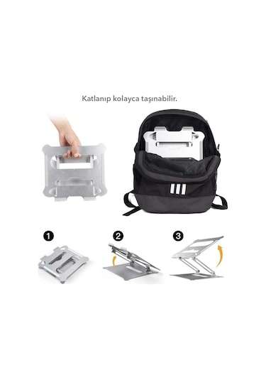 Idock N30 Alüminyum Ergonomik Tam Ayarlı Laptop Bilgisayar Standı