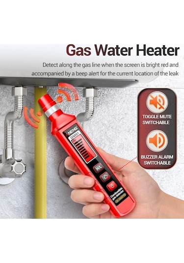 Pazly Yanıcı Test Ses Ölçer Lcd Kaçak Gn801 Gaz Gaz Gaz Dedektörü Çevre Aracı Aneng Analizörü Alarmı 300-10000ppm Yo