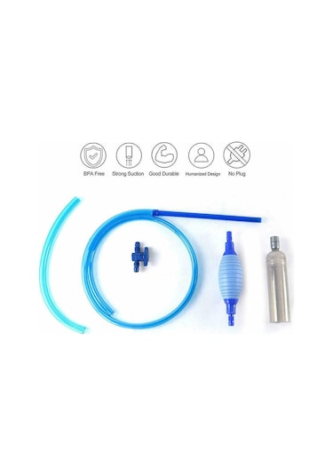 Yifomall Akvaryum Su Değiştirme Pompası - 20 Galon Kapasiteli Pvc Siphon Temizleyici