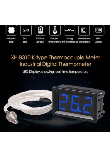Xh-b310 Endüstriyel Dijital Termometre 12 V Mavi