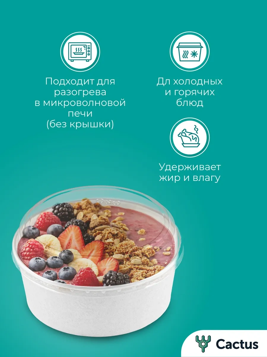 Cactus Kapaklı Tek Kullanımlık Trifle Saklama Kapları 420912587 100 adet