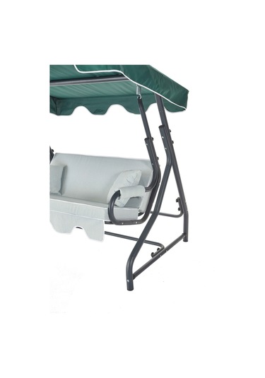 Morus 2 Kişilik Bahçe Balkon Teras Salıncağı - Yeşil Çizgili Yeşil