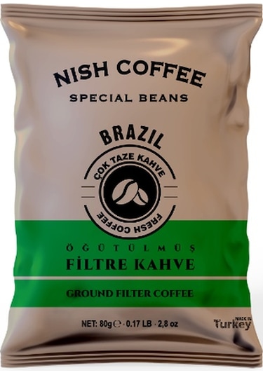 Nish Filtre Kahve Brazil Kolombiya Guatemala Etiyopya 4 x 80 G