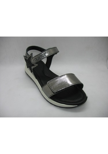 Piarmoni 494 Çelik Renkli Deri Anatomik Taban Sandalet 31-36 Çok Renkli