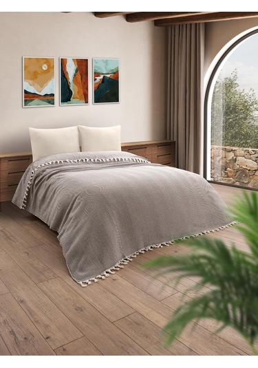 Battaniye Pamuk Miren 180x200 Cm Kahve