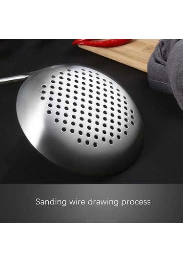 Sones 304 Paslanmaz Çelik Ahşap Saplı Mutfak Gereçleri Mutfak Ekipmanları, Stil: Çorba Kaşığı