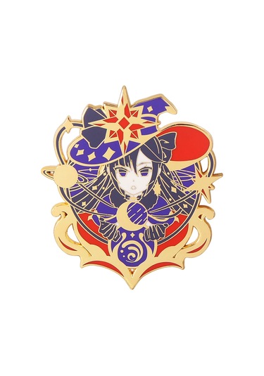 Oyun Genshin Etki Emaye Pim Anime Wendi Zhongli Keqing Tartaglia Hu Tao Mona Mona Çok Renkli