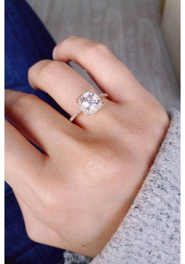 Tektaş Beyaz Altın Modern Kare Baget Tarz