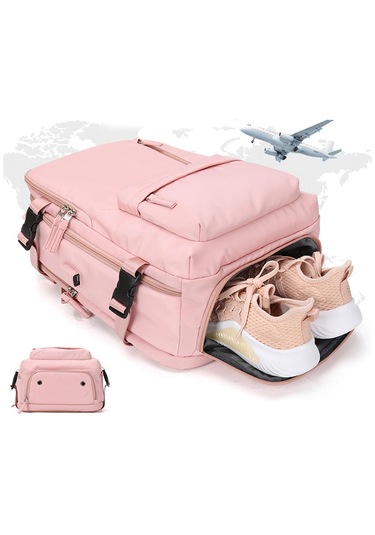 Suntek Seyahat Sırt Çantası Hafif Su Geçirmez Spor Pembe Pembe