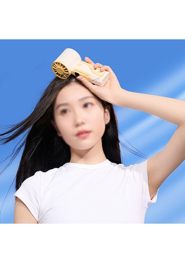 Ranyeek Taşınabilir Dış Mekan Fanı - 12m/s Hızlı Turbin Motor - 4000mah Pil - Ergonomik Tasarım Limon Sarısı