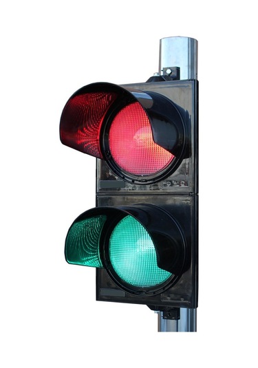 300 mm Power Ledli Kırmızı Yeşil İkili Sinyal Verici, Trafik Lambası-3022 - 12 VAC